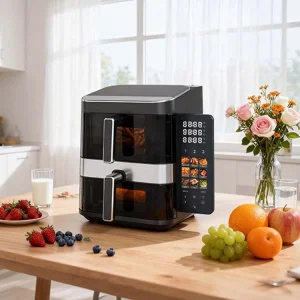 Intelligent Touch Screen 2800W Double-layer Air Fryer