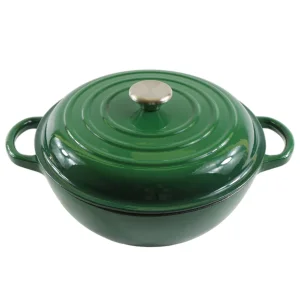 Enameled Cast Iron Dutch Oven with Stainless Steel Knob and Dual Handles for Slow Cooking Dutch Oven