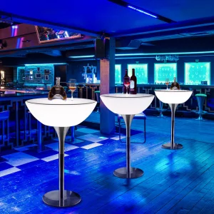 Commercial Bar Lounge Furniture Nightclub Illuminated Waterproof Led bar Table