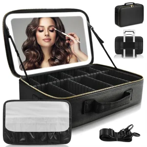 Portable LED Makeup Mirror Storage Bag