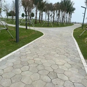 Outdoor Basalt Lava Mesh Paver Chinese Factory for Sale Grey Paving Stone Garden