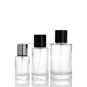 30ml 50ml 100ml Round Transparent Glass Perfume Spray Bottle