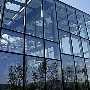 Modern Unitized Glass Curtain Wall Cladding System Huge Aluminum Construction Elegant Design