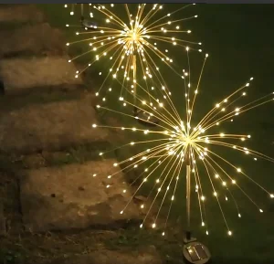 Ground Mounted Solar Firework Light Waterproof Outdoor Lamp For Lawn Patio Yard Flowerbed Landscape Decoration