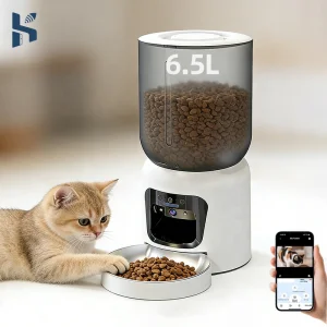 Smart WiFi 5G AI Pet Feeder Equipped with HD Camera and APP Controlled Timed Automatic Food Dispenser for Cats and Dogs 6.5L