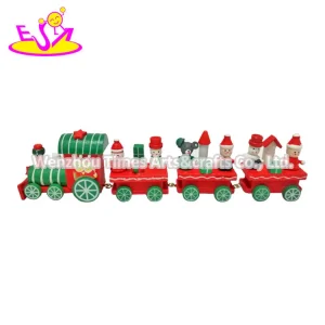 New Arrival Mini Wooden Christmas Train Set for Decorations W04A504
