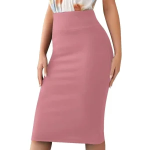 Comfortable Plus Size Straight Cut Skirt