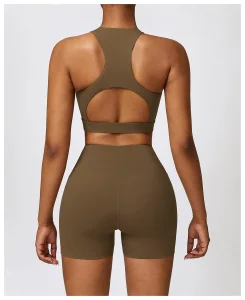 Conjunto de yoga deportivo para mujeres de secado rápido y ecológico, ropa de fitness para correr