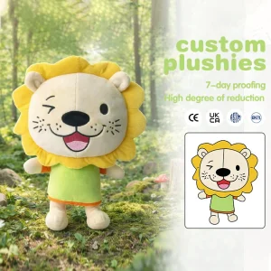 Animal de peluche personalizado de león con relleno de algodón PP, fabricante de bajo MOQ