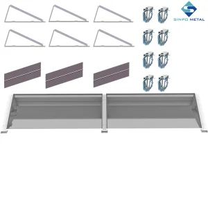 High-Quality Flat Roof Triangle Solar Bracket with PV Mounting Rail and Solar Energy Support Structure