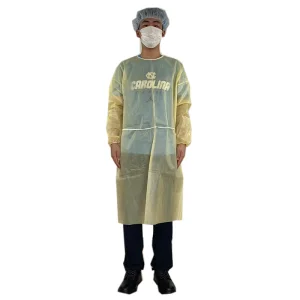 Fabricante chino bata desechable impermeable PP PE microporosa laminada de aislamiento