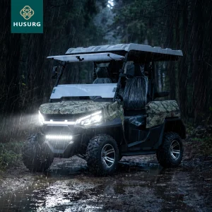 Stock 6 Seater 220V Electric Golf Cart Steel Body Power Lifted Suspension Rugged Terrain 4WD GCC Certified Fast Delivery