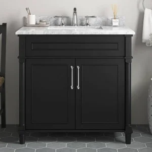Elegant Black Freestanding Bathroom Vanity