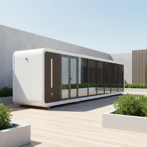 Sinoy Compact Smart Apple Tiny House Solution Space Capsule Prefab Cabin Glamping Pod Hotel Villa Shop Steel 40ft Modern Design