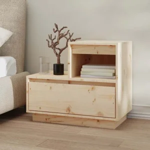 [Modern Simple Wind] Solid Wood Bedside Cabinet with Drawer Locker Bedroom Bedside Cabinet Small Storage Cabinet Nightstands