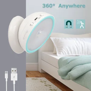 360 Degree Rotation LED Motion Sensor Night Light USB Operated/Battery Operated Corridor Wall Lamp Cabinet Closet Wardrobe Light