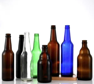 Hot Stamping Beverage for Beer Short Neck 330ml Manufacturer Amber Beer Glass Bottle with Crown Cap