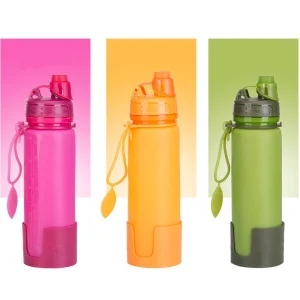 Portable Silicone Collapsible Water Bottle Reusable Outdoor Sports Travel Drinking Ez16184