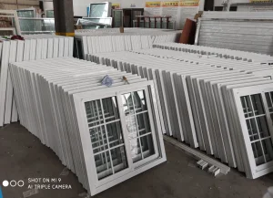 White PVC Sliding Window Design UPVC Double Glazed Sliding Windows for Home