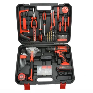 Contractor Tool Kit Set 112-Piece Heavy Duty Carbon Steel Hand Tools with Reinforced Hard Case for Home Use OEM