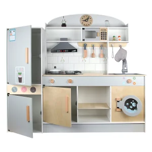 Kitchen Toys Pretend Children Play Sets Diy Cooking Series Wooden Fridge Kitchen Set Toy