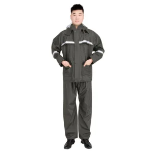 Oil Resistant Reflective Strip Raincoat Sanitation Workers