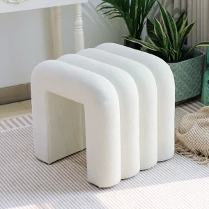 Luxury Space Saving Living Room Furniture Footrest U-shaped Stool