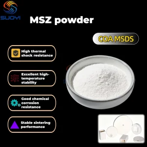 Suoyi High Quality 99% Pure Magnesium Stabilized Zirconia Powder (ZrO2) White MSZ Powder Structural Ceramics Grades