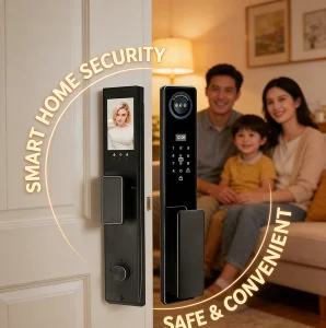 DiJia D13 Support Customized Apartment Smart Door Lock with Facial Recognition Video Intercom Aluminum Alloy Home Door Lock