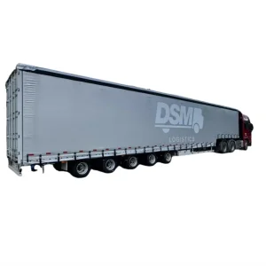 60-100 Tons Cargo Transport Semi-Trailer 5 Axle Dry Van Box Side Curtain Steel Material on Sale