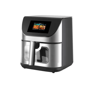 Smart WiFi Air Fryer, 8L Large Capacity, Digital Touch Screen, Visible Window, Oil-Free Cooker, Multi-function, Temp Control
