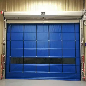Industrial Shutter Automatic Rapid Roller PVC Door Stacking High Speed Door Folding Doors