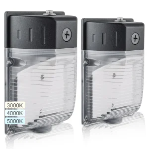 ETL Listed Mini IP65 Waterproof AC100-277V 3CCT and 4wattage Selectable with Dusk to Dawn Photocell LED Wall Pack Light