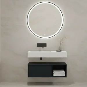 Factory Wholesale Modern Minimalist Wall Mounted Bathroom Vanity with TUV for MDF Product Qualification Certificate