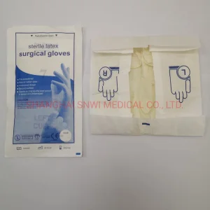 Venda Quente Luvas Cirúrgicas de Látex Estéreis Descartáveis Médicas
