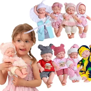 Kids Playmate Cute Realistic Girl Baby Soft Skin Vinyl Silicone Doll Toy