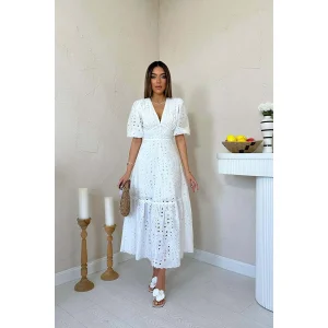 Wholesale Elisa Fashion Woman White Cocktail Dress