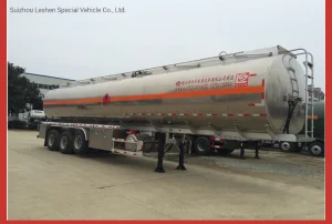 SLS9408 Tri-Axle Aluminum Tank Truck Trailer 40, 000L