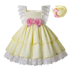Yellow Sundress Little Girls Summer Party Dress