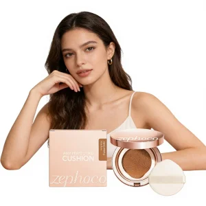 Zephoco Lightweight Concealer Air Cushion Foundation (Cocoa) Regular Size Shantou Fits Delicate Create Three-Dimensional Matte