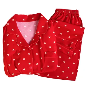 Love Print Long-sleeved Pajamas