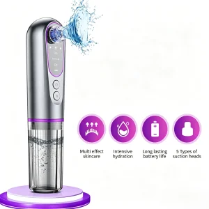 Electric Vaccum Blackhead Remover Kit Rechargeable Water Bubble Tool for Pore Cleaner With Water Tank