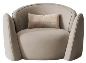 Ergonomic Velvet Swivel Chair