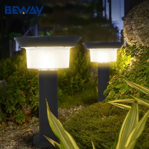 Outdoor Ip65 Waterproof Solar Powered Garden Post Lights Led Pillar Light Park Landscape Solar Lawn Lamp