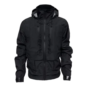 Black Waterproof Jacket with Loop