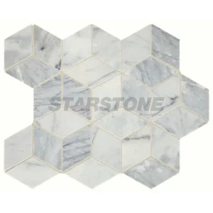 Factory Modern White Marble Polished Kitchen Backsplash Bathroom Floor Wall 30X30 Marble Mosaic Tile Marble Mosaic