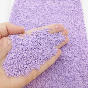 Pet Products OEM/ODM Factory Flushable Dust Free Clumping Millet Valender Fragrance Broken Sand Soya Pea Tofu Cat Litter Pet Toilet Cleaning Good Absorbent