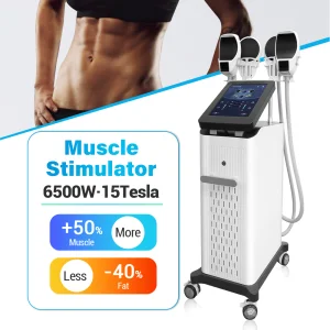 4 Handles Skin Firming 6500w Muscle Stimulation Slim Body Sculpting Machine Tesla with Pelvic Floor Optional