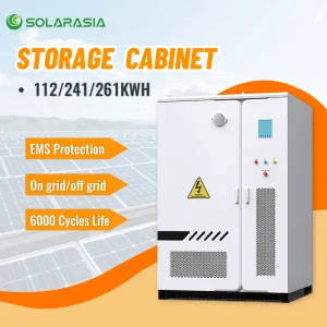 Sistema Solar Comercial de Energía Caja de Armario Ess con 261kwh Paquete de Baterías de Iones de Litio Conexión Fuera de la Red Sistema de Almacenamiento de Energía