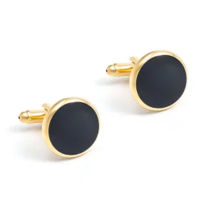 Gold Plated Black Enamel